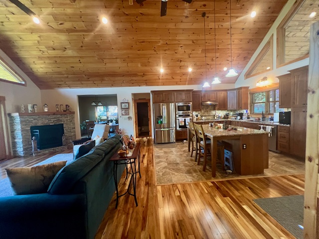 Great room and kitchen